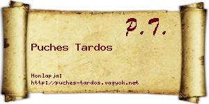 Puches Tardos névjegykártya